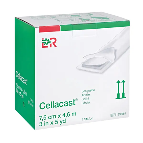 Eine originale Cellacast Verpackung in weiß mit dem beinhaltenden Produkt abgebildet und mit roter und grüner Verzierung .png